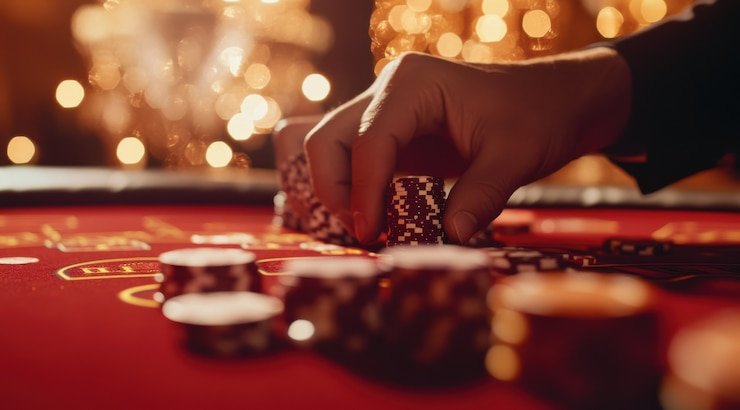 Hole cards displayed on gurita slot mobile Texas Hold'em Bonus table